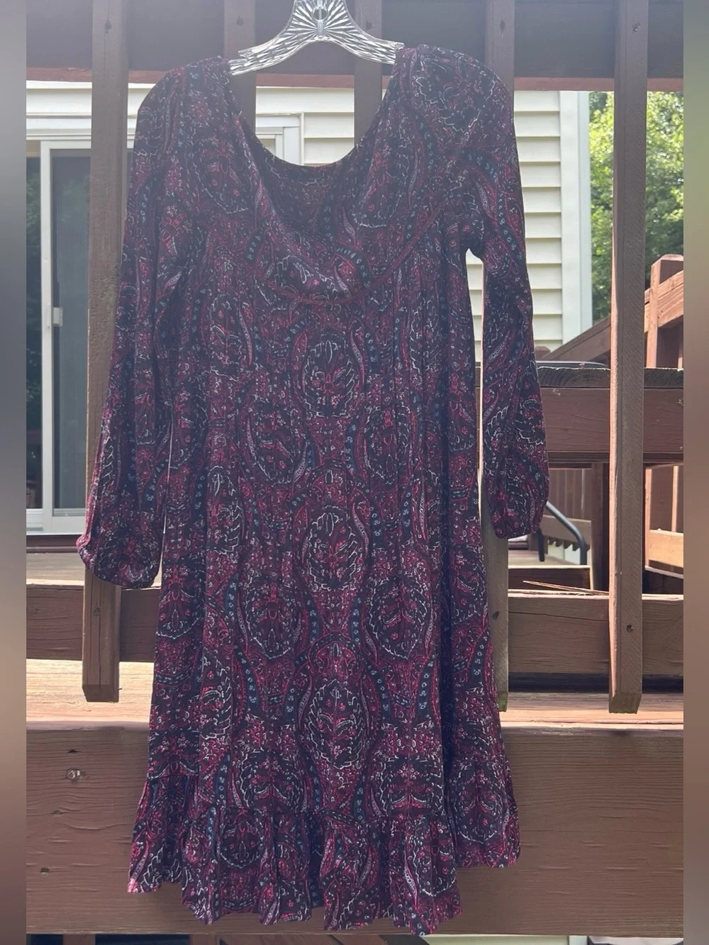 American Eagle Outfitters AE Women’s L/S Feminine Flowy Boho Casual Dress|Sz:S